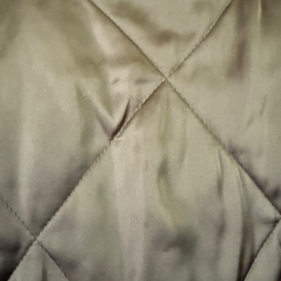 Zara Women Satin Green Quilted Bomber Jacket Size XS - Picture 4 of 9